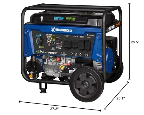 alimox 12500 Watt Dual Fuel Home Backup Portable Generator, Remote Electric Start, Transfer Switch Ready, Gas and Propane Powered