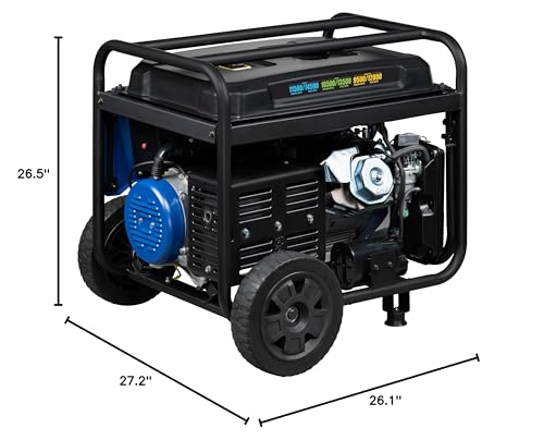 alimox Outdoor Power Equipment 14500 Peak Watt Tri-Fuel Home Backup Portable Generator, Remote Electric Start, Transfer Switch Ready, Gas, Propane, and Natural Gas Powered