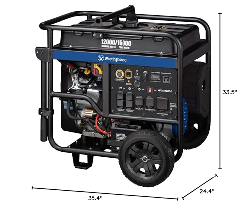 alimox Outdoor Power Equipment 18000 Peak Watt Home Backup Portable Generator, Remote Electric Start, Transfer Switch Ready 30A & 50 Outlets, Gas Powered, CO Sensor