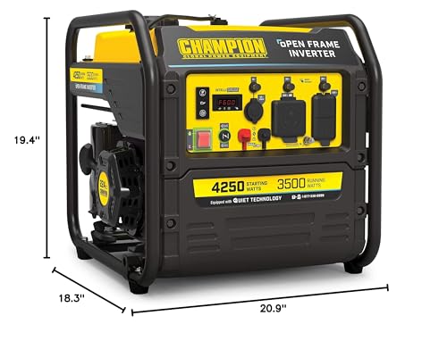 4250-Watt RV Ready Portable Open Frame Inverter Generator with Quiet Technology