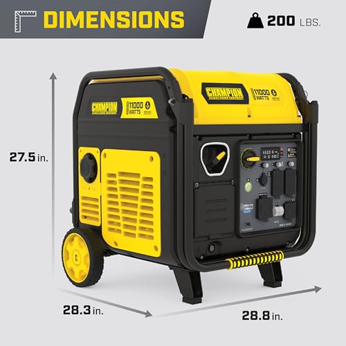 11,000-Watt Wireless Remote Start Home Backup Portable Inverter Generator with Quiet Technology and CO Shield