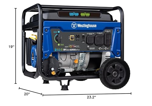 alimox 6500 Watt Dual Fuel Home Backup Portable Generator, Transfer Switch Ready 30A Outlet, RV Ready 30A Outlet, CO Sensor