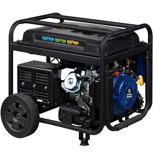 alimox Outdoor Power Equipment 13500 Peak Watt Tri-Fuel Home Backup Portable Generator, Remote Electric Start, Transfer Switch Ready, Gas, Propane, and Natural Gas Powered