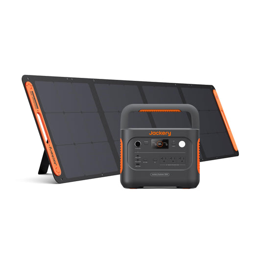 Solar Generator 1000 v2 with 200W Solar Panel,1070Wh Portable Power Station LiFePO4 Battery,1500W AC/100W USB-C Output, 1Hr Fast Charge for Outdoor,Off-Grid Living,RV,Emergency