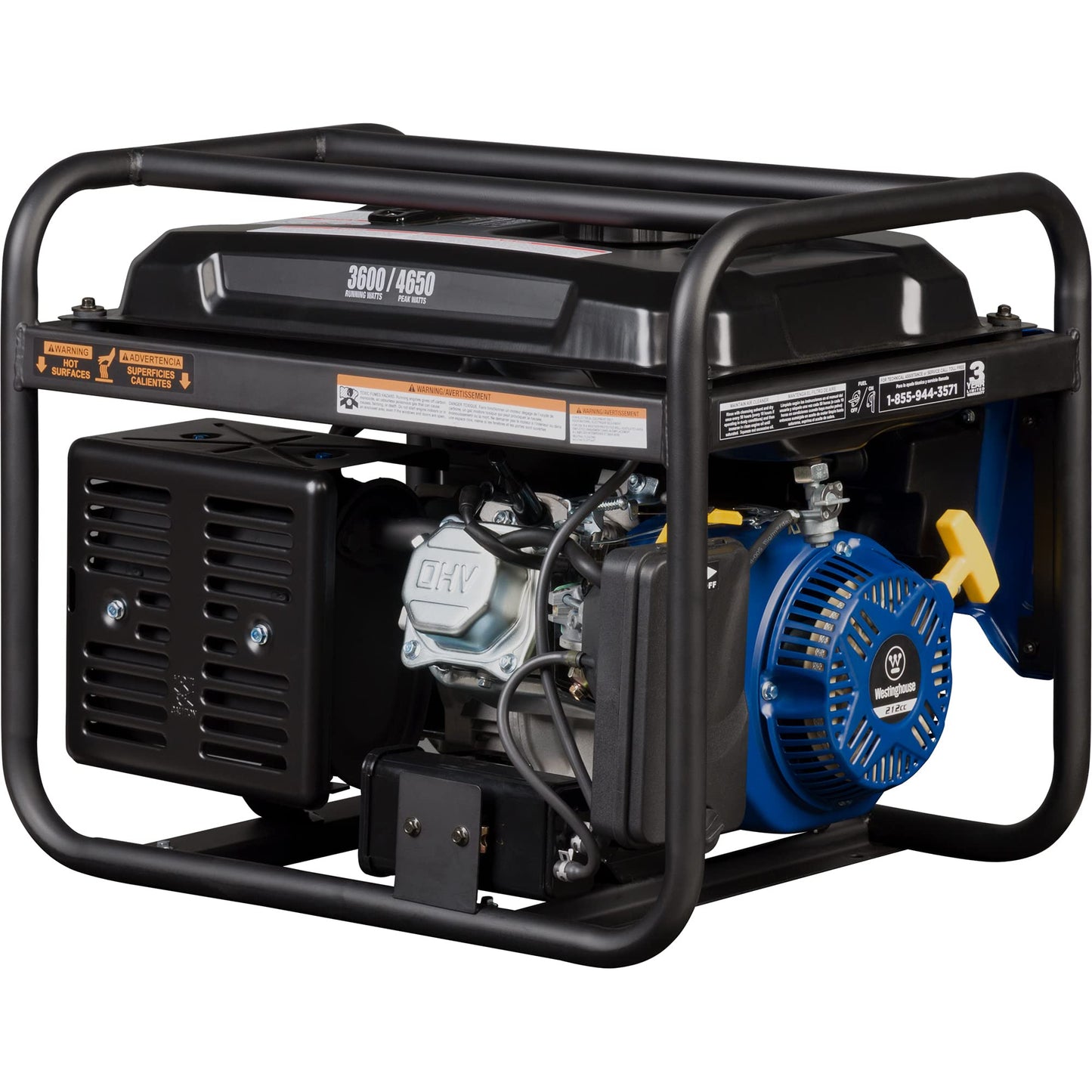 alimox Outdoor Power Equipment 4650 Peak Watt Portable Generator, RV Ready 30A Outlet, Gas Powered, CO Sensor