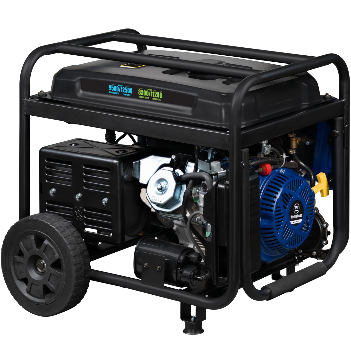 alimox Outdoor Power Equipment 12500 Peak Watt Dual Fuel Home Backup Portable Generator, Remote Electric Start, Transfer Switch Ready, Gas and Propane Powered, CO Sensor