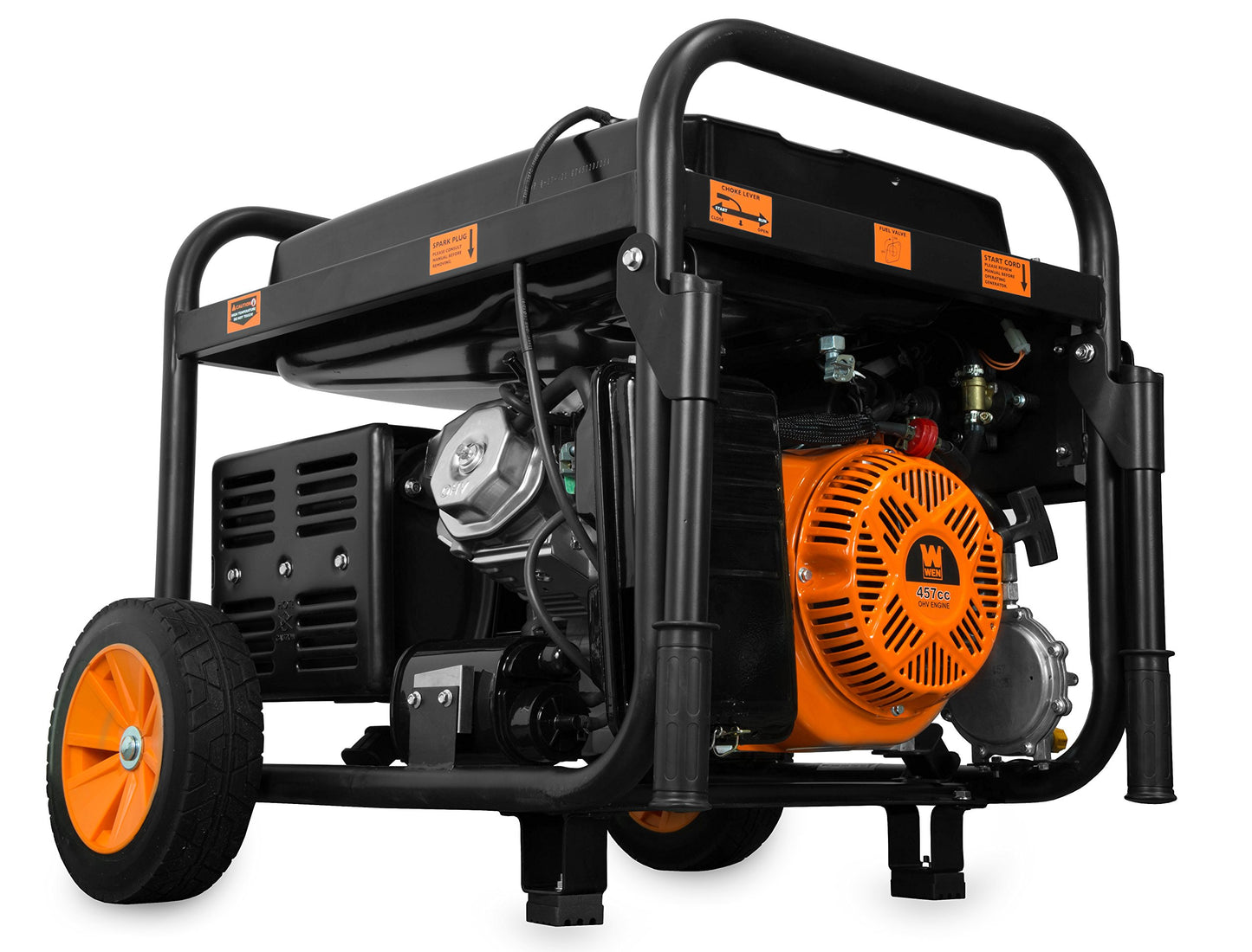 DF1100T 11,000-Watt 120V/240V Dual Fuel Portable Generator with Wheel Kit and Electric Start - CARB Compliant, Black