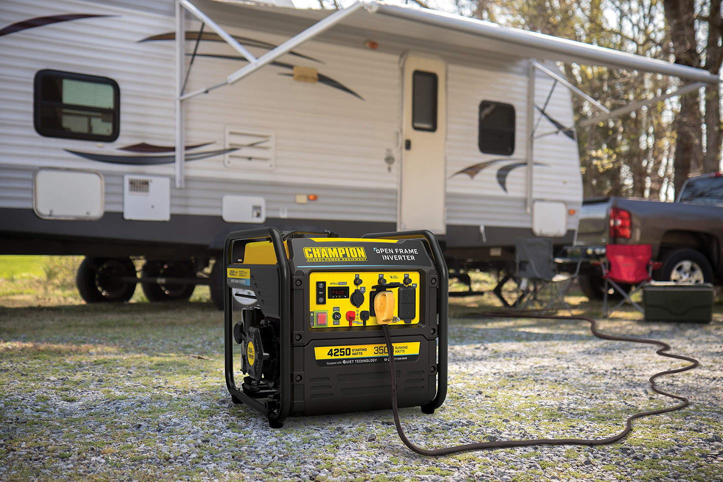 4250-Watt RV Ready Portable Open Frame Inverter Generator with Quiet Technology